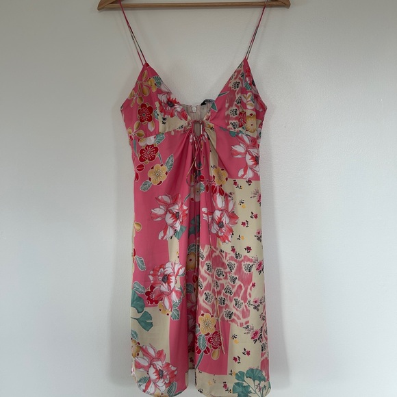 ZARA floral tie dress - Picture 1 of 1
